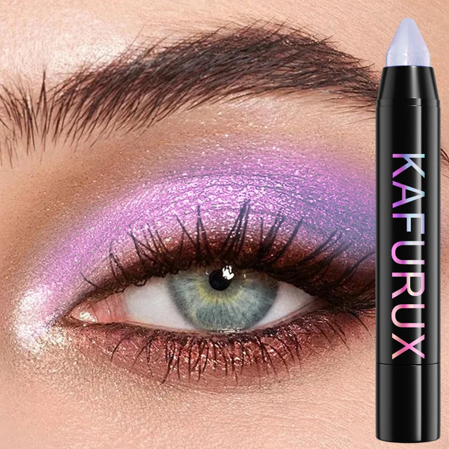 25 Colors 1PC Waterproof Eyeshadow Stick Long Lasting High Pigmented Shimmer Glitter Matte Brown Eye Shadow Korean Makeup Gifts