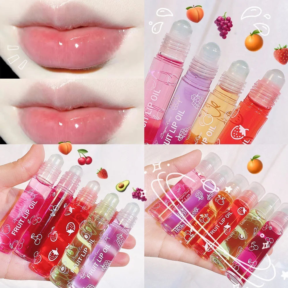 Fruit Lip Oil, Daily Base, Water-Glossy Mirror Finish, Enhances Complexion, Lip Gloss, Moisturizing, Long-Lasting, Waterproof, Versatile Lip Oil