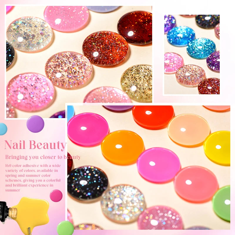 6pc All-Season Colors Gel Nail Polish Set UV LED Soak Off Nail Art Supplies Semi Permanent DIY Manicure Salon Nails Design
