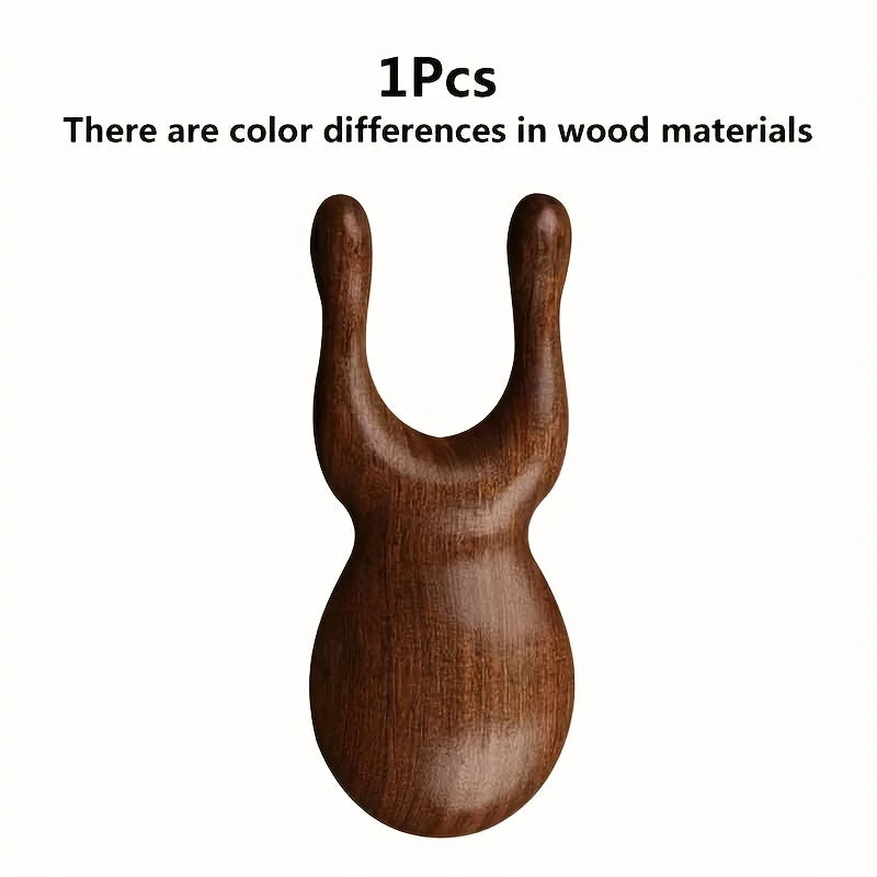 Wooden Gua Sha Facial Tools Head Massager Sandalwood Wood Massage Tool for Face Nose Eye Wood Massage Acupressur Tools