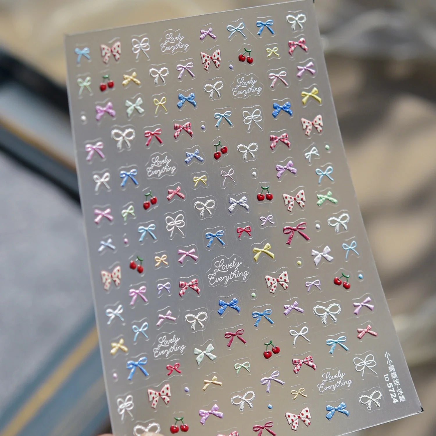 White Pearl Bow French Polka Dot Bow Pearl Heart Pearl Chain 5D Nail Stickers Self-Adhesive Nail Decal Manicure Decor for Women