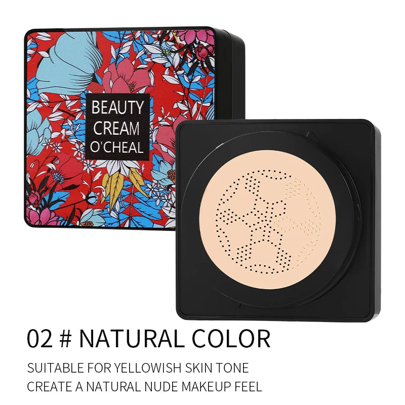 BB Cream Mushroom Head Air Cushion Powder Puff Moisturizing Brightening Foundation Concealer CC Cream Base Makeup Cosmetics Gift