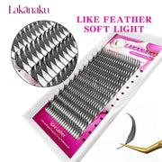 LAKANAKU Manga Anime Spire Eyelashes Extension Feather Shape 0.07mm C/D/CC Curl Mix 8-15mm 9-13mm Cashmere Premade Fan Eyelashes