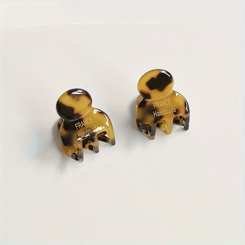 2pcs/set Mini Acetate Hair Claw Side Pins Small Size Shark Clip Sweet Cute Elegant Hairpin Hair Clips Women Hair Accessories