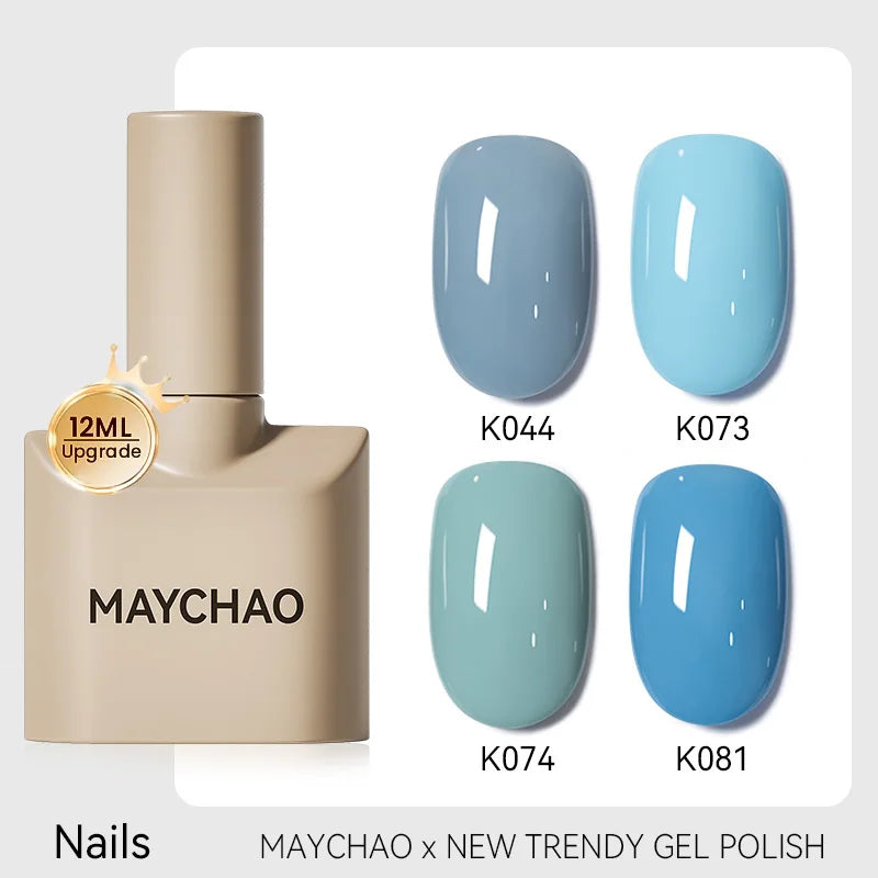 MAYCHAO 12ml Gel Nail Polish Set Professional Salon Nail Art Gels Varnish UV LED Semi Permanent Nail Lacquer Nail Supplies