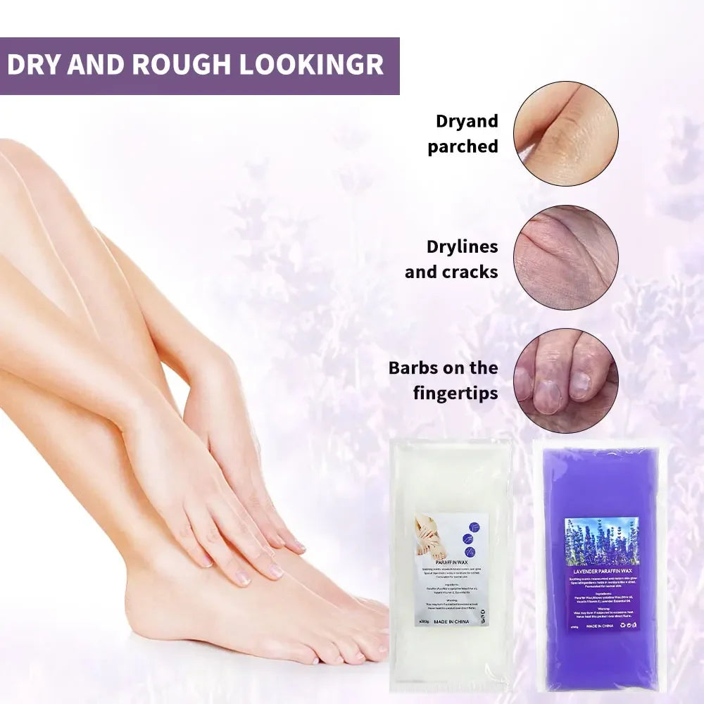 1pcs/2pcs Lavender Scented & Unscent Paraffin Wax Blocks for Hand and Feet Care Bath Dry Skin Moisturizing Nourish Whitening