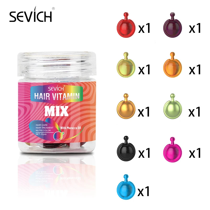 Sevich Hair Vitamin Capsule Keratin Oil Repairs Damaged Hair Anti Hair Loss Moroccan Oil Smoothing Hair Essence Mix Hair Capsule