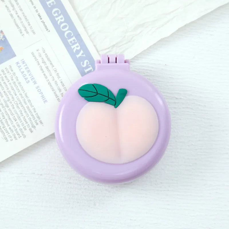 Girls Cute Kawaii Animal Fruit Portable Comb with Mirror Princess Air Cushion Massage Makeup Hair Brush for Baby Kids Stuff