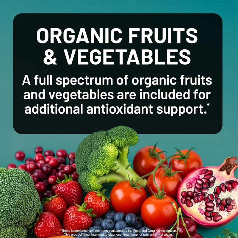 Multivitamin for Women, Organic Whole Foods & Natural Minerals - B-Complex Vitamin C D3 K2 for Stress Immunity Hair Skin & Nails