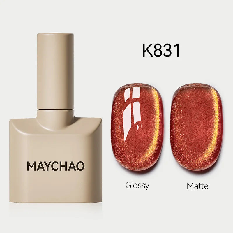 MAYCHAO Glitter Gel Nail Polish 7.3ml Semi-permanent Sequins Shiny Gel Base Top Coat Soak Off UV LED Varnish Nail Art Decoration