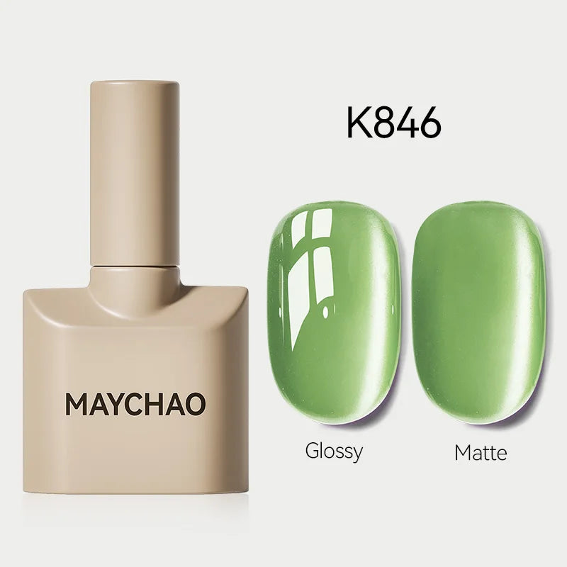 MAYCHAO Glitter Gel Nail Polish 7.3ml Semi-permanent Sequins Shiny Gel Base Top Coat Soak Off UV LED Varnish Nail Art Decoration