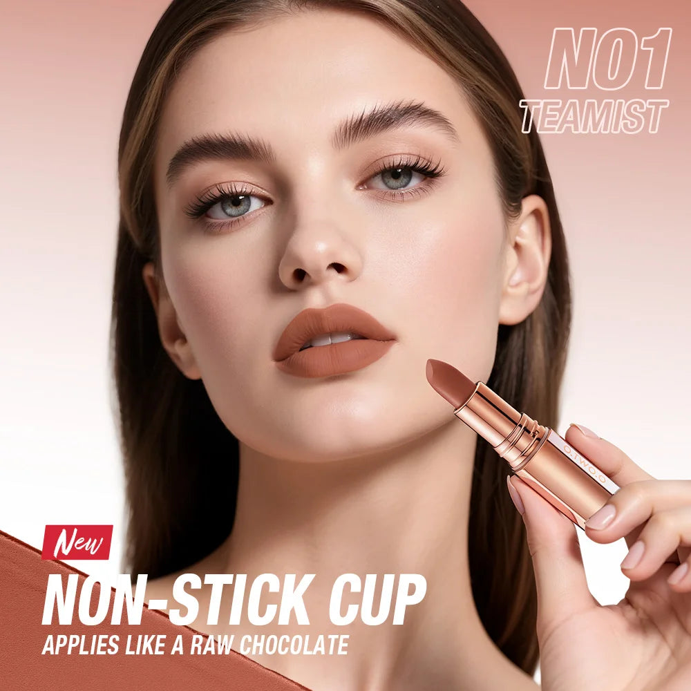 O.TWO.O Matte Lipstick Lip Tint 3 Colors Waterproof Long Lasting Non-stick Cup Sexy Highly Pigmented Velvet Lip Sticks Lip Stain