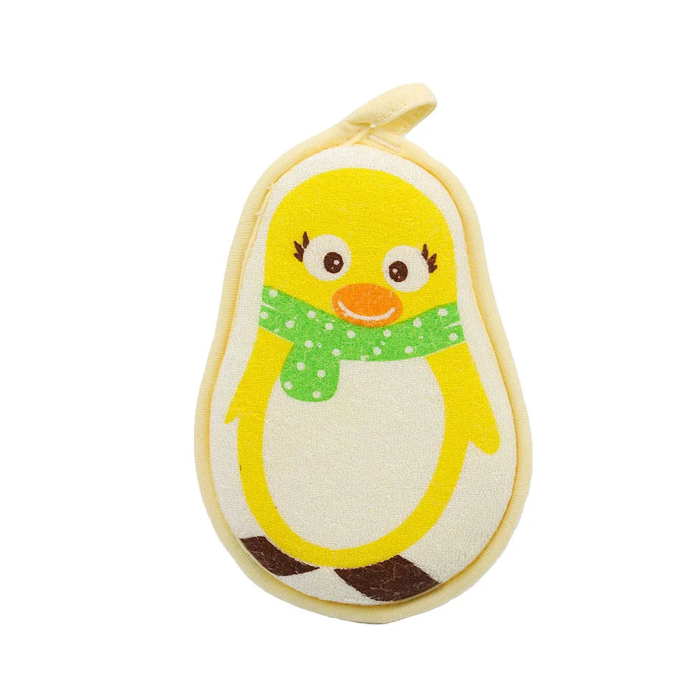 1 Piece Cartoon Animals Towel Fabric Baby Accessories Bath Brushes Soft Newborn Soft Cartoon Bear Children Infant Spong Enfant