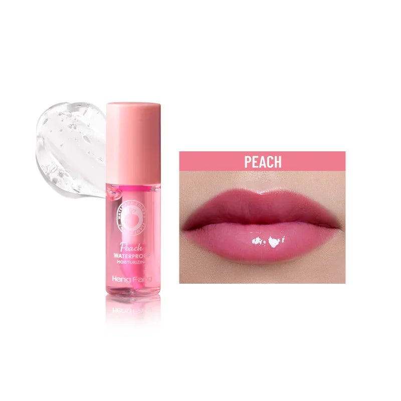 Water Light Lip Gloss Temperature Sensing Moisturizing Color Changing Lip Balm Peach Aloe Vera Brighten Repair Lips Oil Pomade