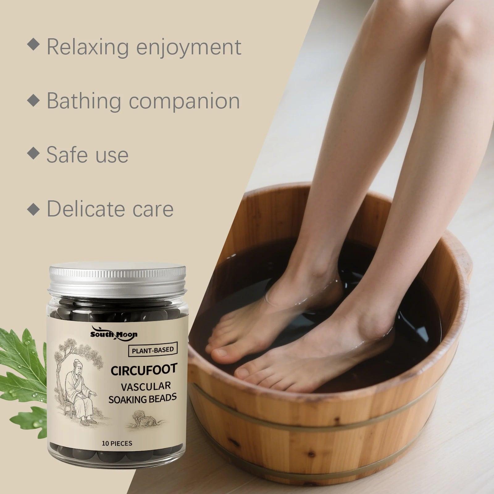 Mugwort Herbal Foot Soak Ginger Foot Bath Bag Anti-Swelling Promote Metabolism Relieves Fatigue Detox Foot SPA Cleansing Care