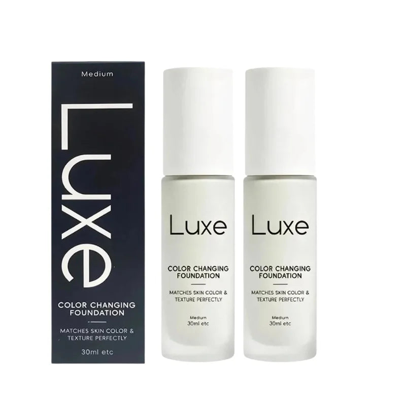 Luxe Color Changing Foundation Waterproof Sweat Proof Hydrating Tinted Sunscreen Matching Full Coverage Liquid Foundation