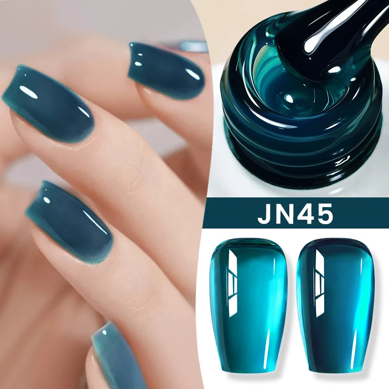 BORN PRETTY 10ml Translucent Color Gel Polish Jelly Nude Autumn Jelly Amber Semi Permanent UV Gel Nail Art Soak Off Gel Varnish