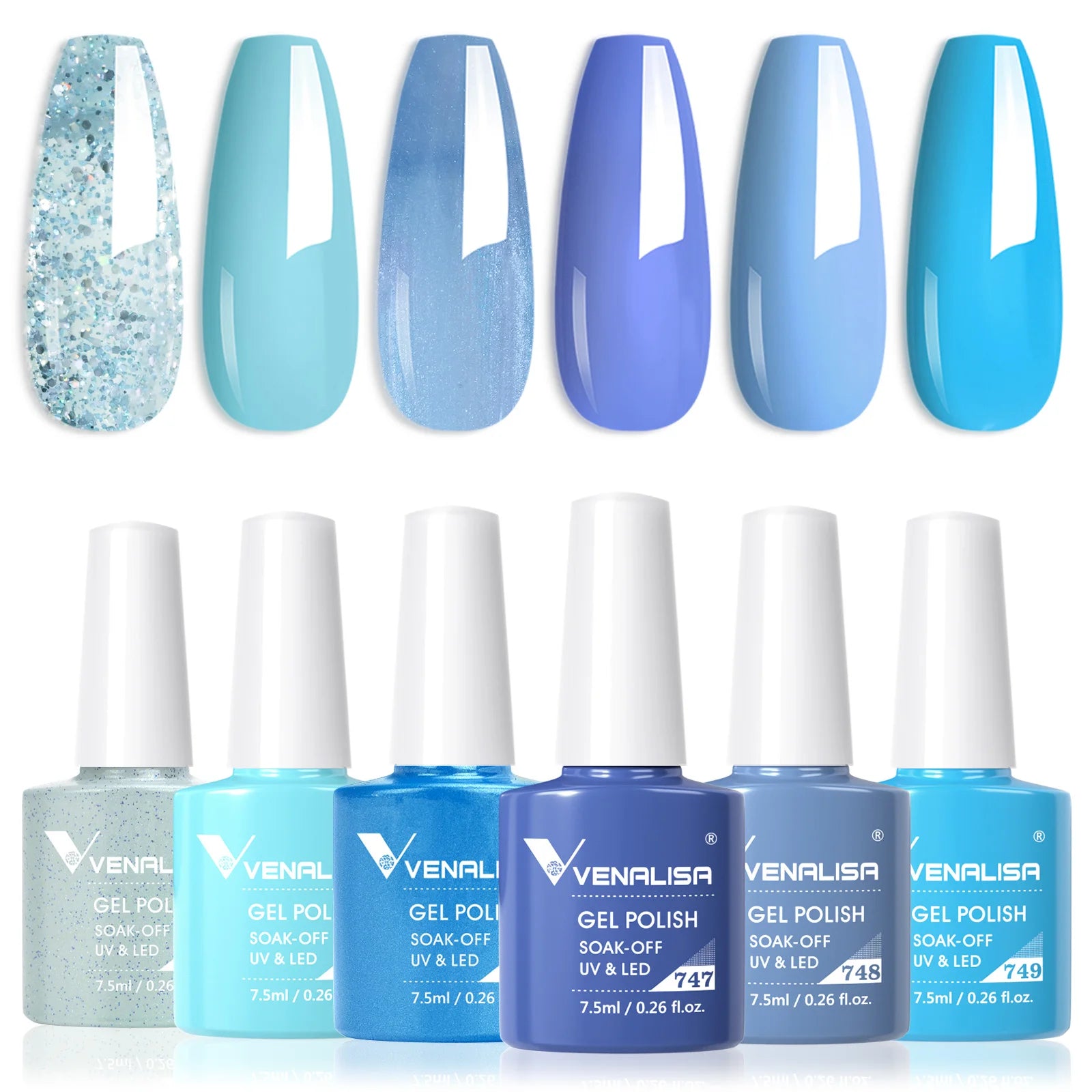 Venalisa Nail Gel Polish Kit HEMA TPO FREE Nude Pink Color Collection Self Leveling Full Coverage Nail Manicure Set 6Pcs Kit