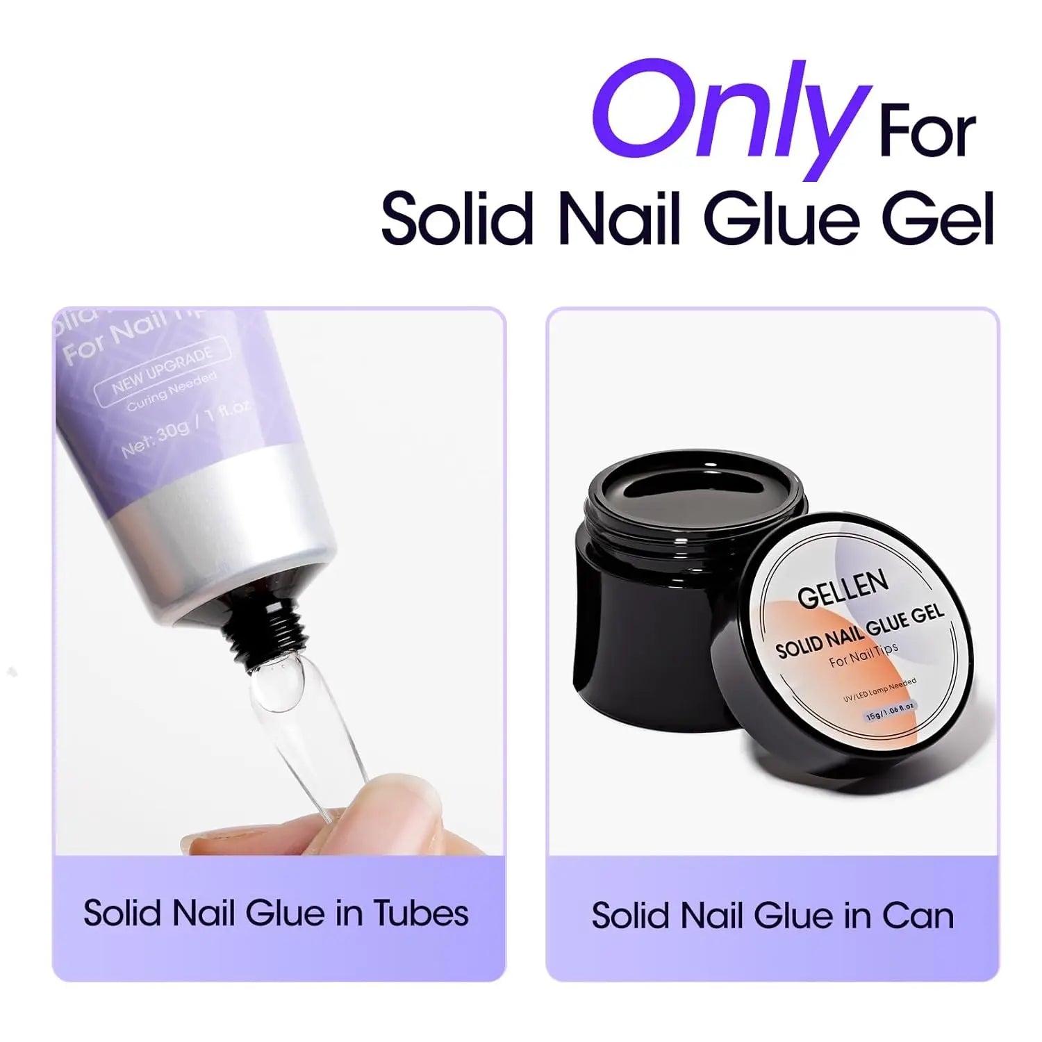 Professional Nail Glue Remover Solid Gel 60ML Quick Soak Off Solution for Press On Acrylic Fake Nails Salon Manicure Care