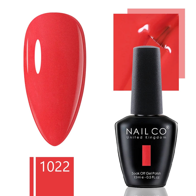 NAILCO 15ml Dark Gel Nail Polish Semi-permanent Varnish Hybrid UV Nails Art Glitter Colors Gel Polish Manicure Enamels For Nails