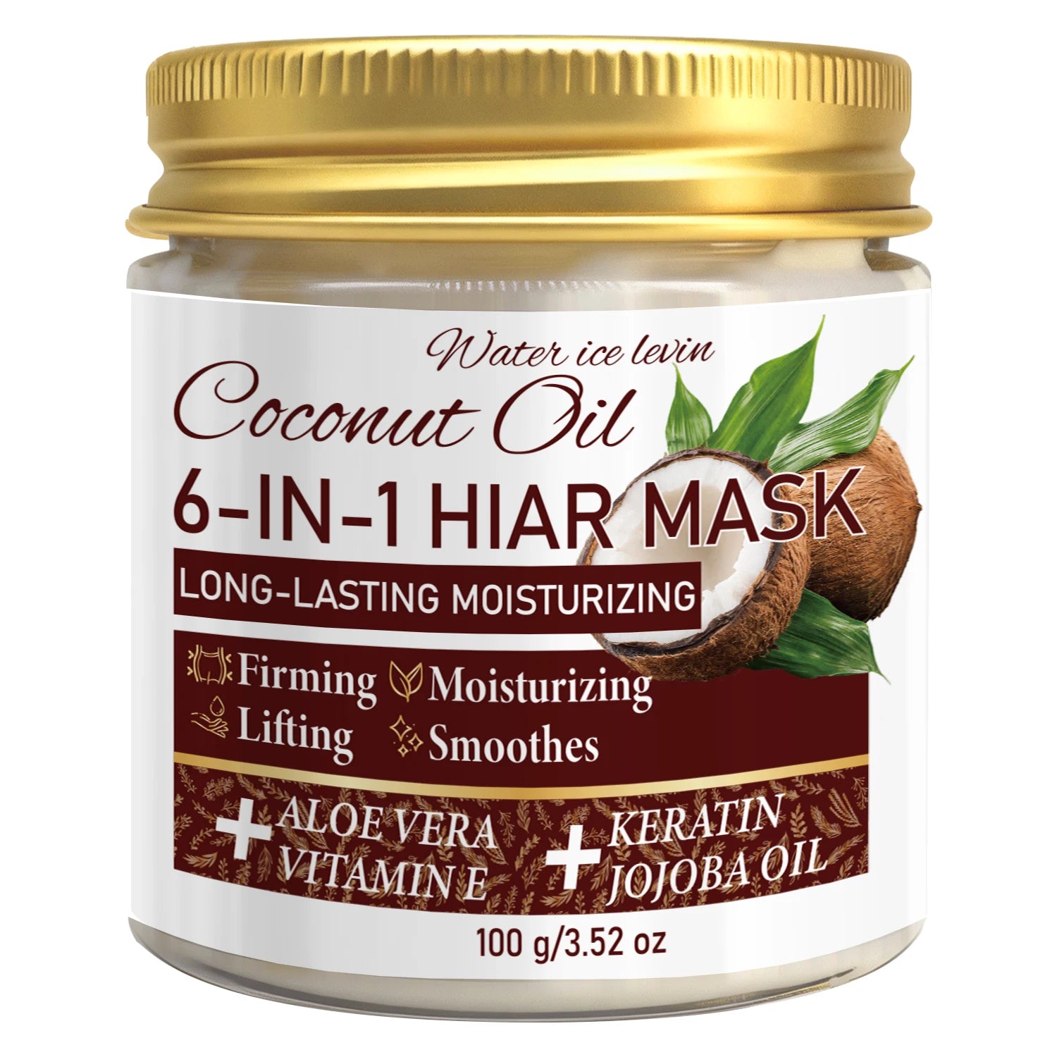 6-in-1 Coconut Hair Mask with Keratin & Jojoba Oil, Moisturizing & Smooth Hair Care