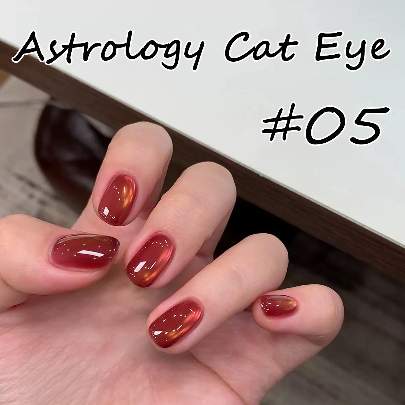 WS 10ML Sunlight Cat Eye Gel Nail Polish Autumn Winter Whitening Wine Red Color Light Sunset Glow Cat Eye Glass Beads Nail Atr