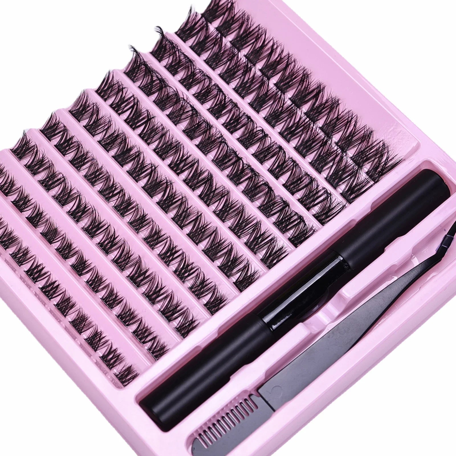 DIY Lash Extension Kit Lash Clusters With Bond Cluster Lashes Wispy D Curling False Eyelash Clusters With Tweezers