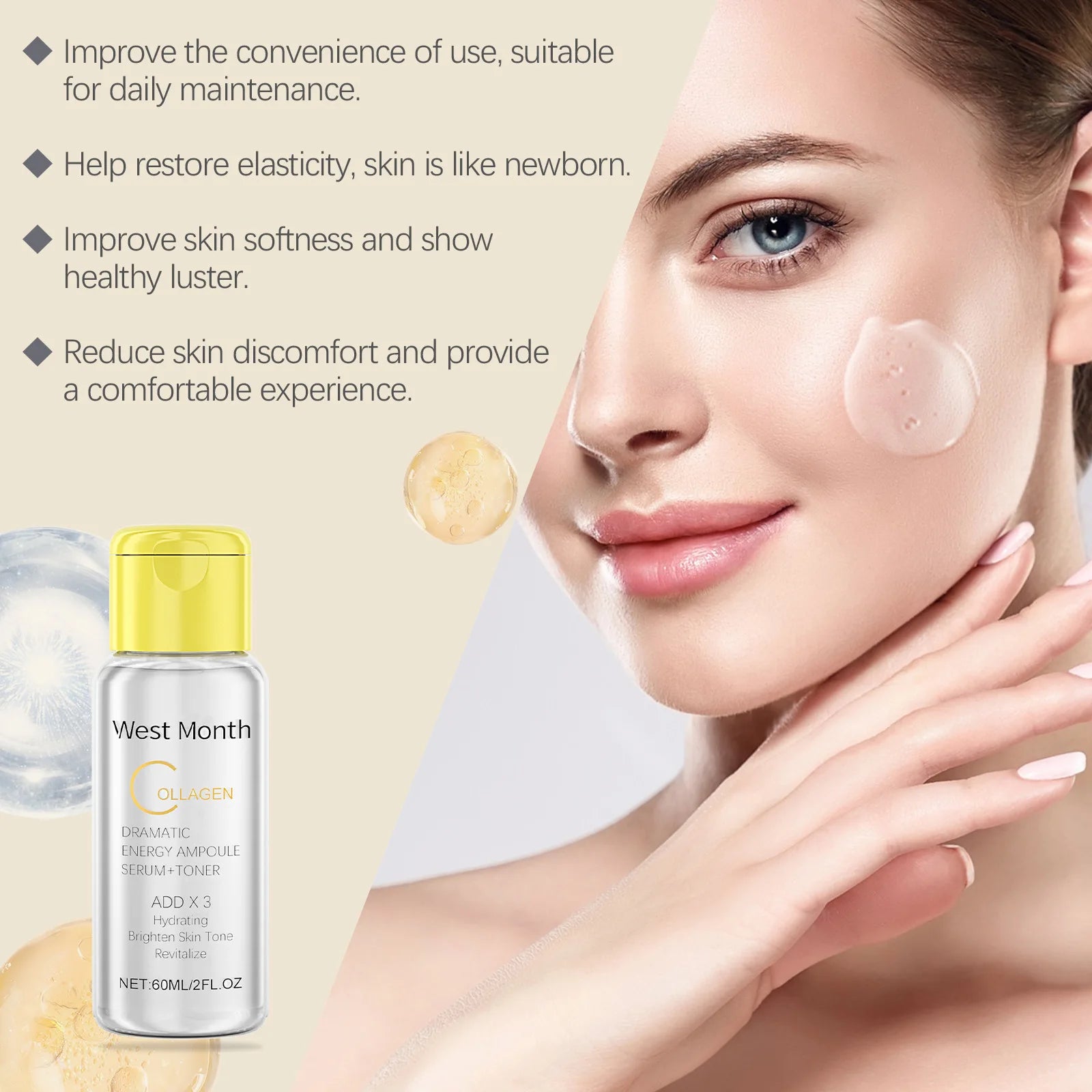 Moisturizing Face Toner Brightening Lifting Fade Fine Lines Hydrating Dry Nourishing Smoothing Revitalize Glow Korean Skin Care