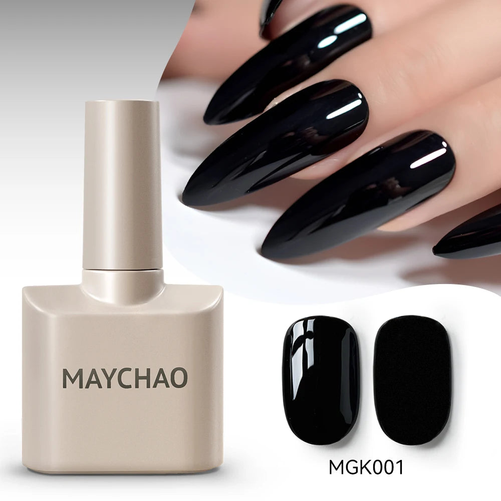 MAYCHAO Cherry Red Gel Nail Polish 12ml Glossy Semi Permanent Soak Off UV LED Frosted Gel Nails Base Painting Varnish