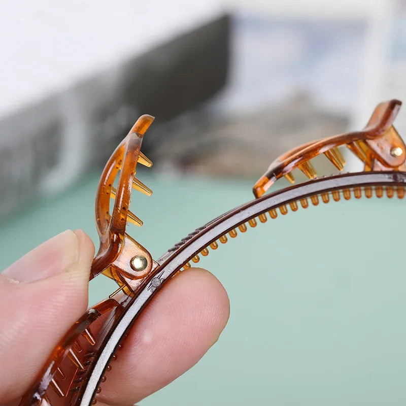 Multi-layer Hollow Braided Women's Bangs Headband Hairdressing Iron Accessories Hair Clip
