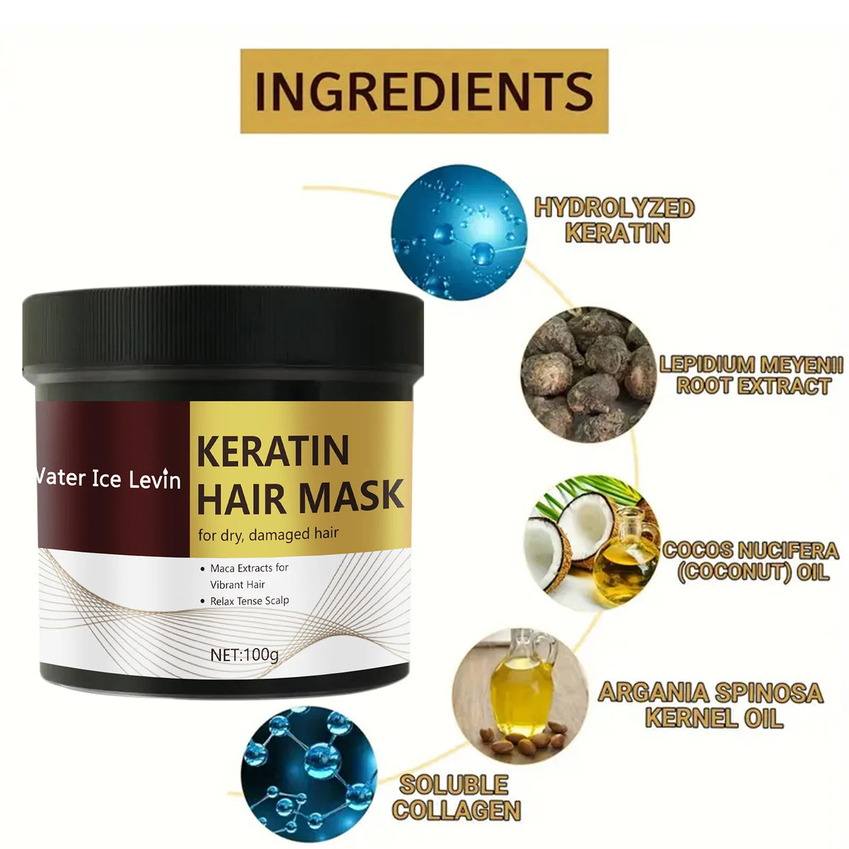 Magical Keratin Hair Mask 5 Seconds Fast Repair Damaged Frizzy Hair Soft Smooth Shiny Straightening Deep Moisturizing Hair Care