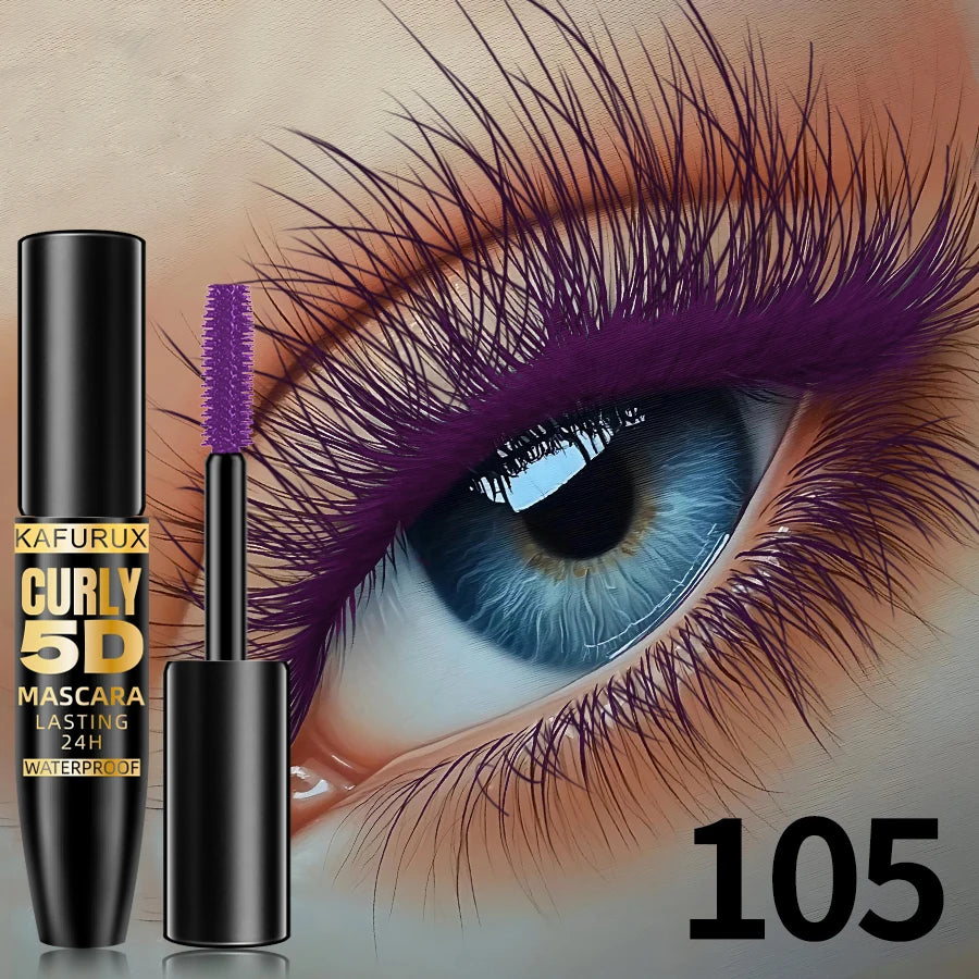 9 Colors 5D Silk Mascara with Big Eye Waterproof Lengthened Sweat-proof Long Lasting Purple Green Black Mascara Korean Makeup