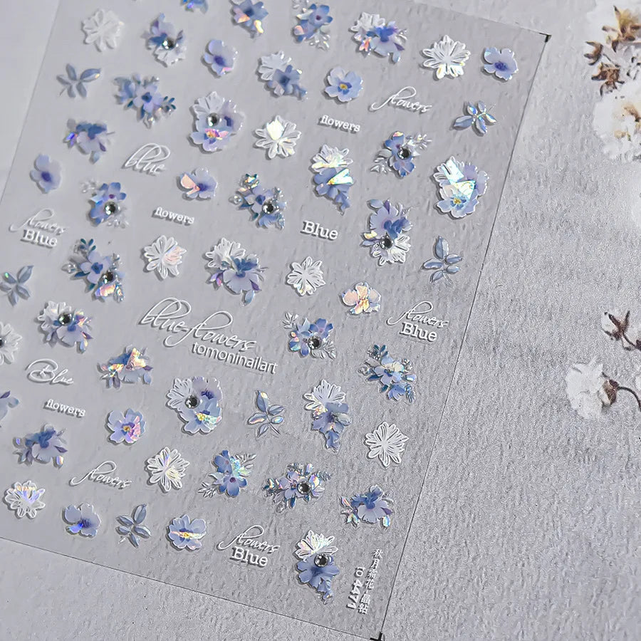 1Pcs Bronzing Nail Stickers Gold Silver Retro Bohemian Style Totems 3D Self Adhesive Nail Art Decorations Stickers Manicure Deca