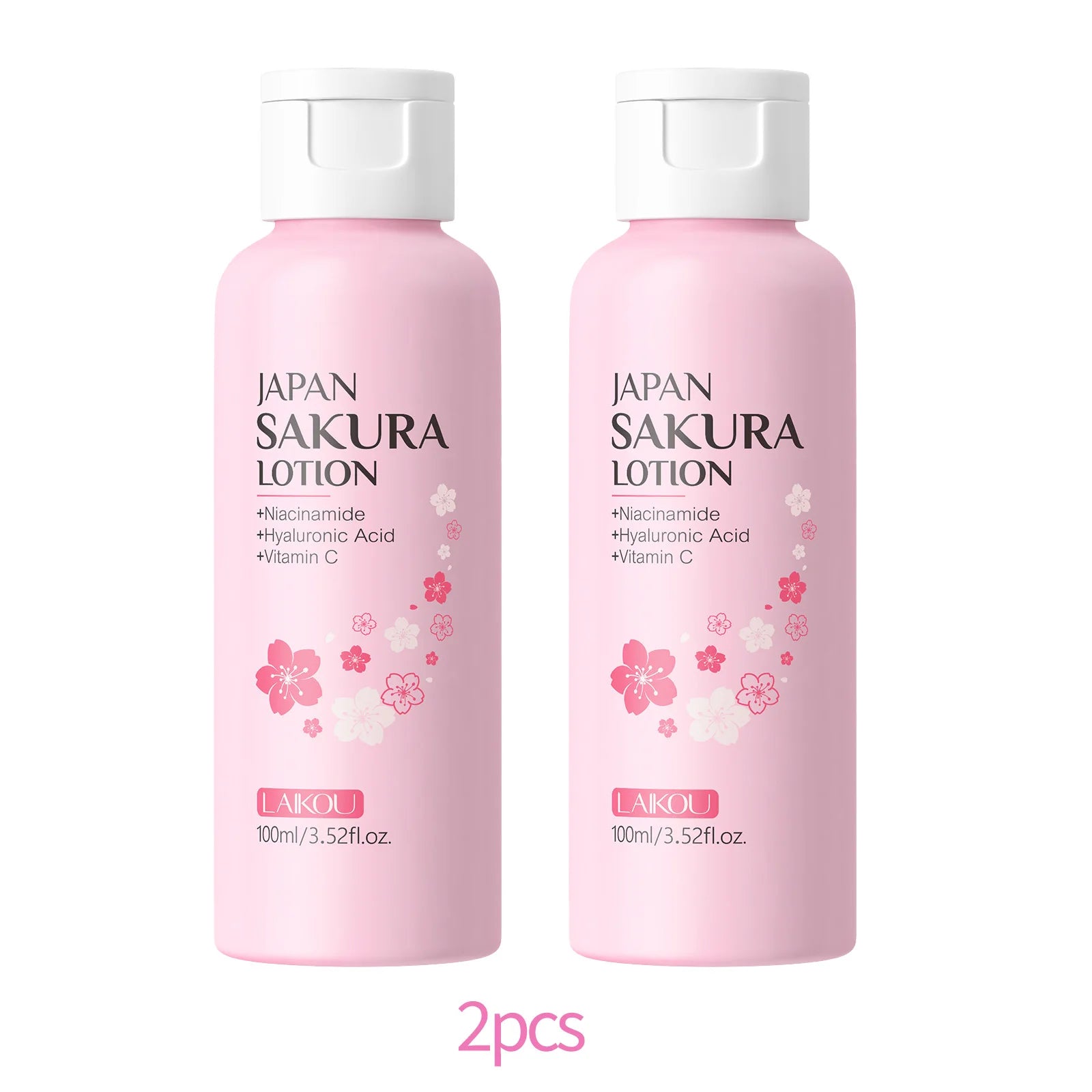 LAIKOU Japan Sakura Lotion 100ml Niacinamide Hyaluronic Acid Vitamin C Hydrating Brightening Moisturizing Face Skin Care