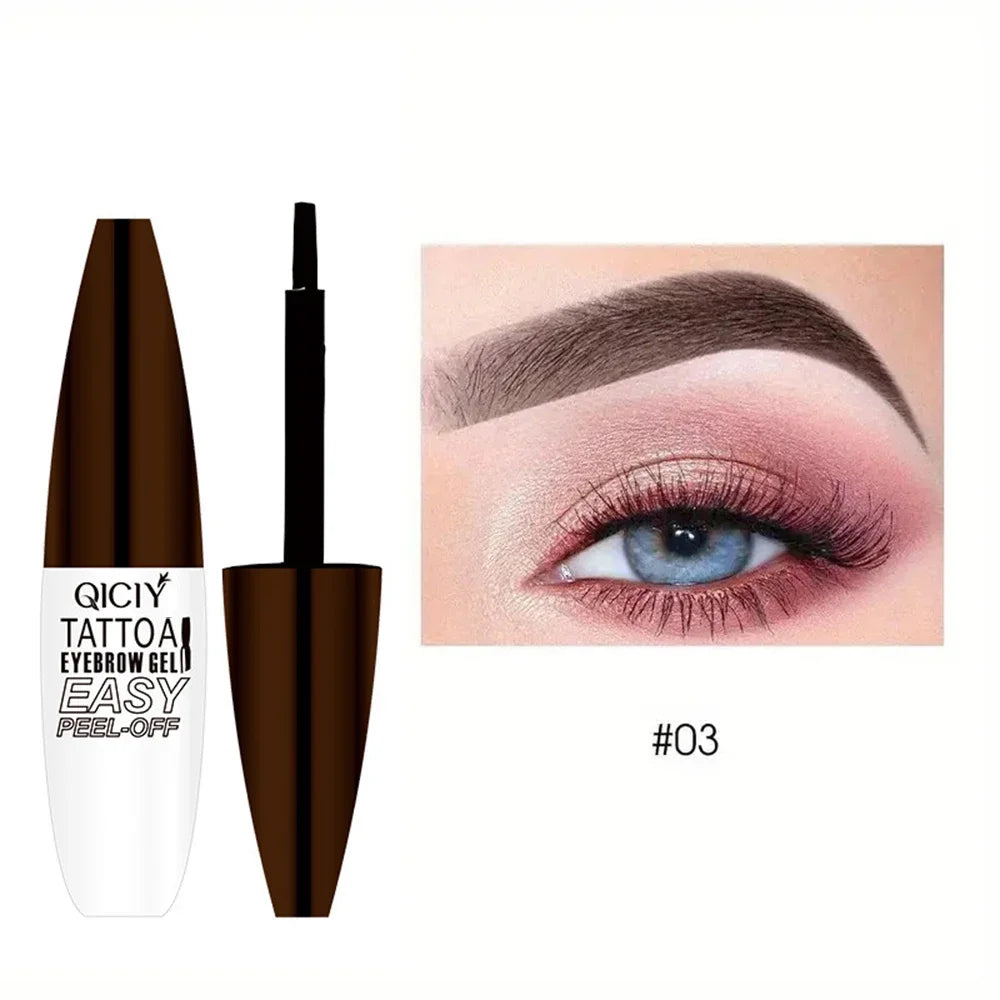 Waterproof Peel-off Eyebrow Tint Gel Black Long Lasting Film Forming Eyebrow Dye Cream Natural Eyebrow Makeup Semi-permanent