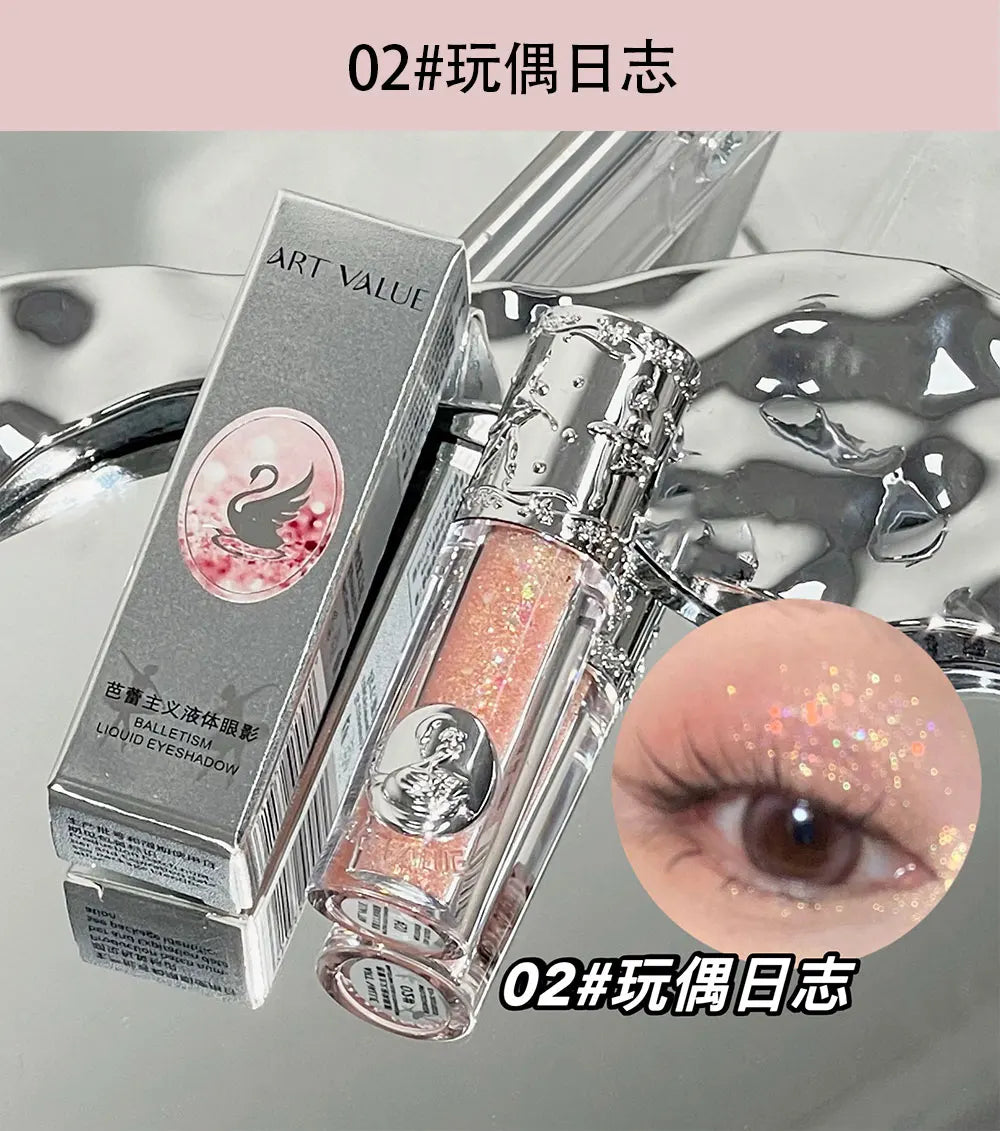 Liquid Glitter Eyeshadow Long Lasting Quick-Drying Gel-Based Eyeshadow For Creating High-Impact Multi-Dimensional Eye Looks