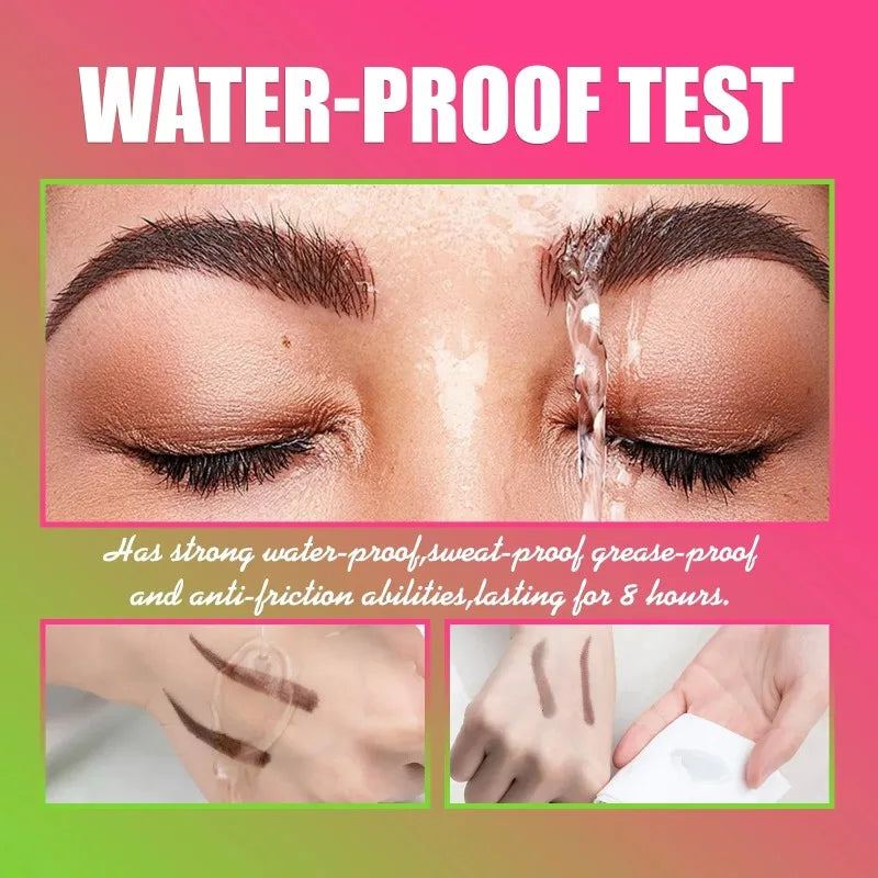 Liquid Eyebrow Dye Tint Brush Pencil Rotating Long Lasting Coloring Lasts 2 Weeks Waterproof Makeup Eye Brow Tattoo Stencil Kits