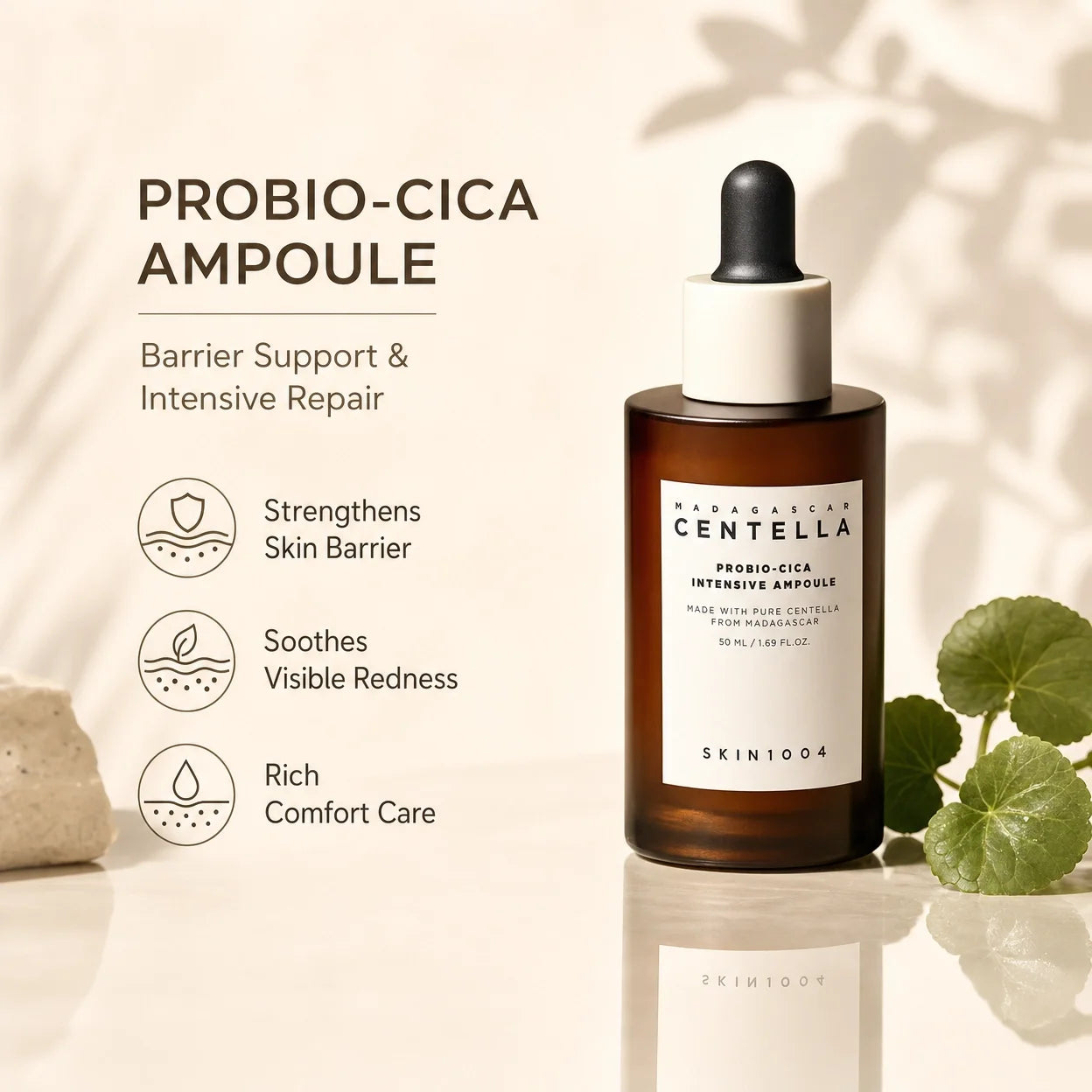 Korean Centella Ampoule Essence,Brightening Calming and Repairing Pores Smoothing Face Moisturize Serum Daily Face Care Products