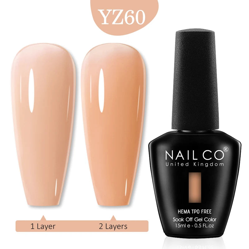 NailCO Pink Colors HEMA FREE Gel Nail Polish Nail Art Vernis Semi Permanent UV Lamp Gel Manicure for Nails Supplies Gel Polish