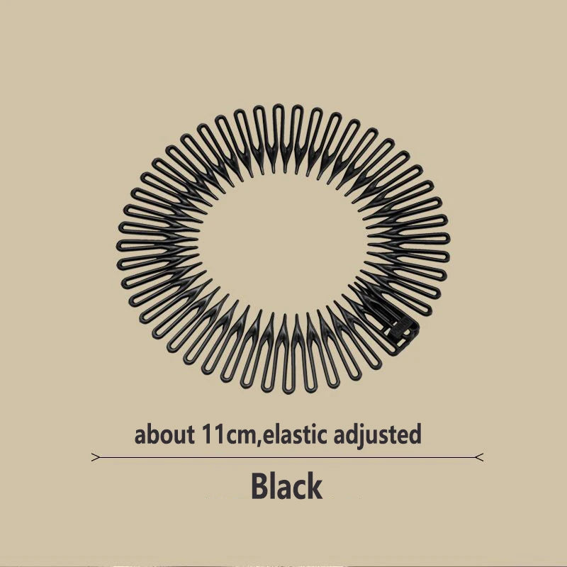 1Pc/lot Women Invisible Broken Hair Hairpin Adult Full Circle Stretch Flexible Comb Teeth Headband Hair Hoop Styling Accessories