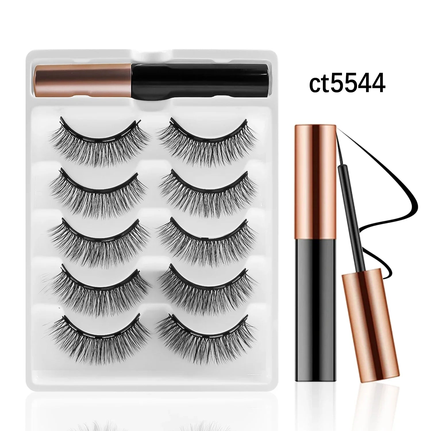 1/5 Pairs Magnetic Eyelashes Makeup False Lashes Bulk Items Wholesale Natural Magnetic Lashes Eyeliner Set