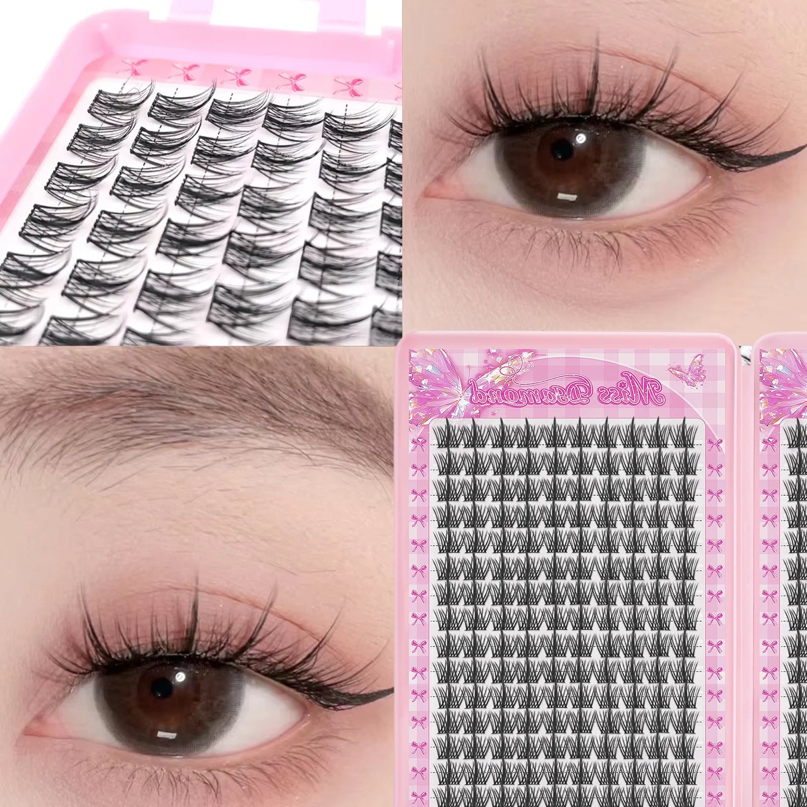 DM 32 Rows Eyeslashes Extension Personal EyeLash Professional Makeup Individual Cluster Grafting Wholesale False Eyelashes