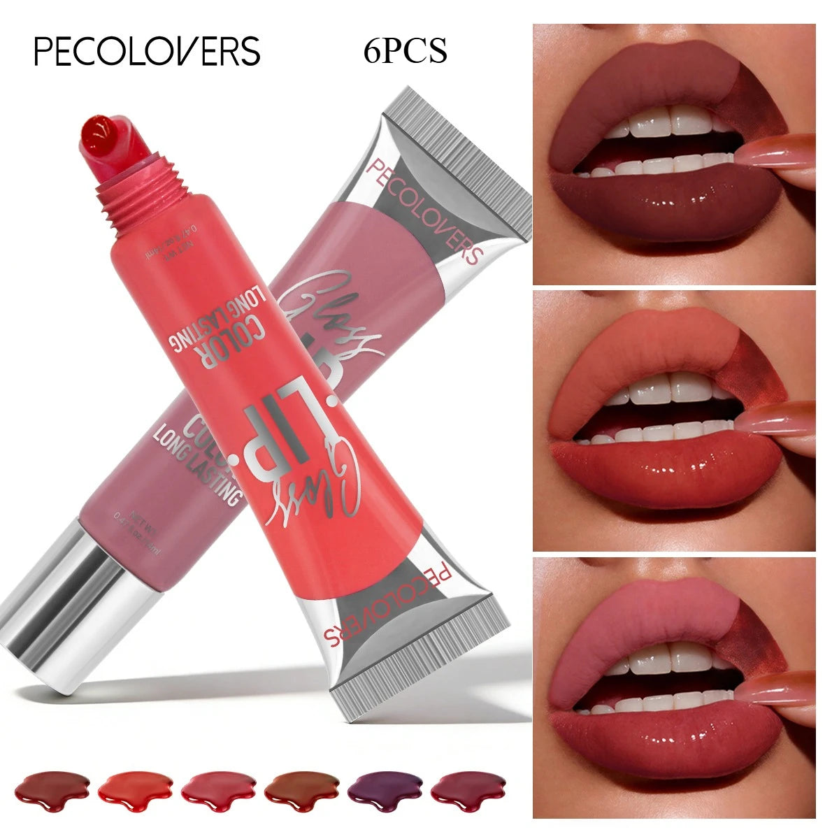 6PCS/SET Peel-Off Lip Gloss Set,Silky,Fade Resistant,Full Color Retention,Multi Shades,Easy Tear Off Design,Non Stain Formula,Comfortable On Dry Lips,Novelty Liquid Lip Cosmetic Set,Suitable For Dating And Casual Daily Makeup