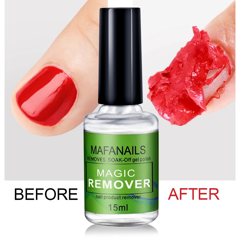 15ml/bottle Professional Non-Irritating Nail Gel Remover Polish Soak-Off 3 Minutes Quickly & Easily Removes Gel Polish 0.5fl.Oz