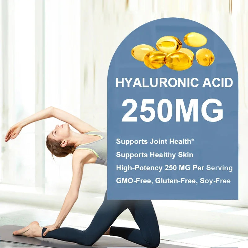 Hyaluronic Acid Capsules - Promote Firm Skin, Strong Nails & Hair, Healthy Joints, Antioxidant