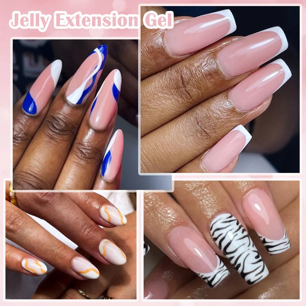 50ml TPO Free Jelly Nail Extension Gel Nail Builder French Nail Gum Venalisa Clear Natural Color Soak Off UV Construction Gel