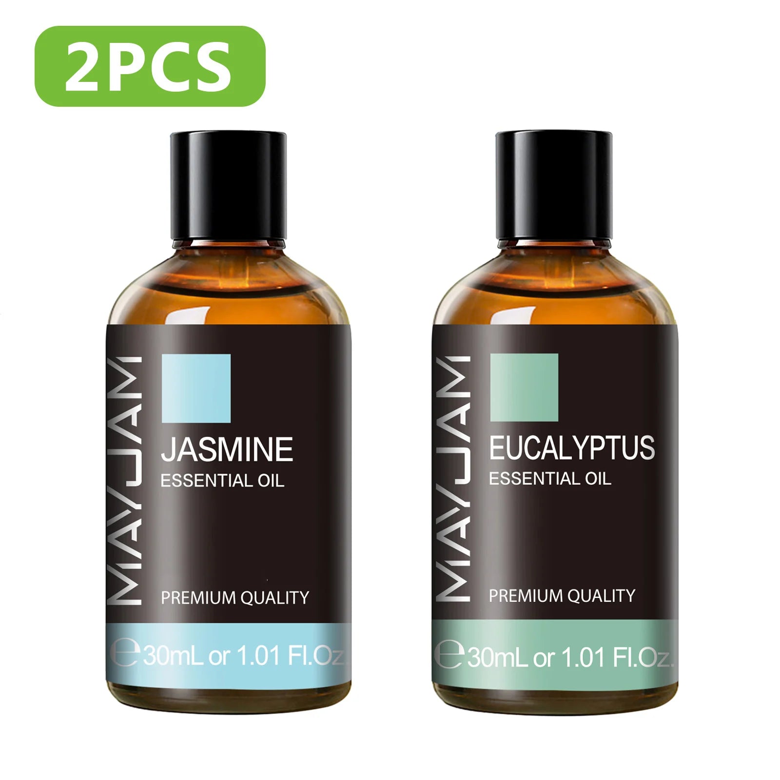 MAYJAM 2 Bottles Essential Oils 30ml Lavender Bergamot Vanilla Peppermint Scents for Diffuser Aromatherapy Candles Soap Making