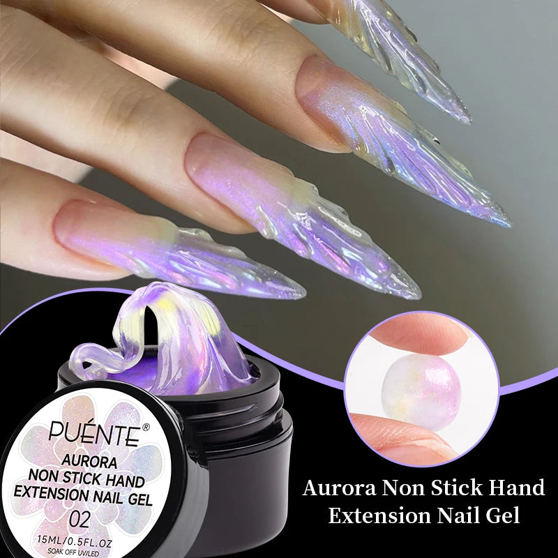 PUENTE 5ml Flower Fairy Gel Nail Polish Pink Blue Purple Natural Dried Flowers Gel For Nail Art Soak Off UV Varnish For Manicure