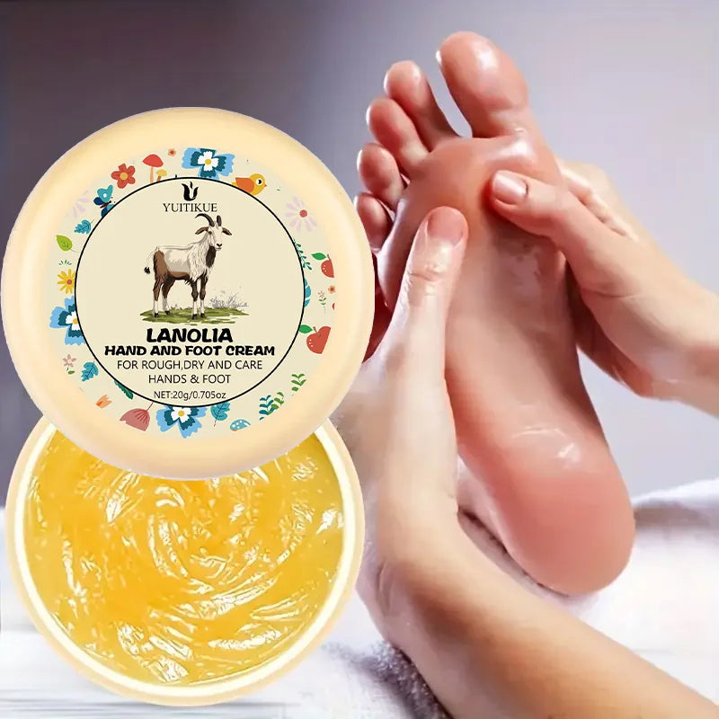 YUITIKUE Hand and Foot Cream, Lanolin Moisturizing for Dry and Rough Skin, Deep Nourishment, Winter Care, Soothes Feet, 20g