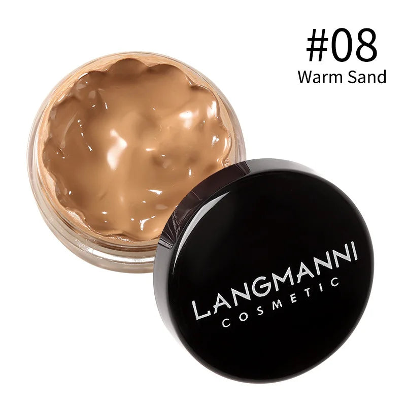 Full Coverage Liquid Concealer Waterproof Foundation Makeup Base Long Lasting Cream for Dark Circles Acne Natural Matte